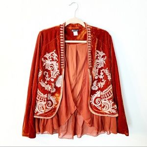 Venus Orange Boho Blazer